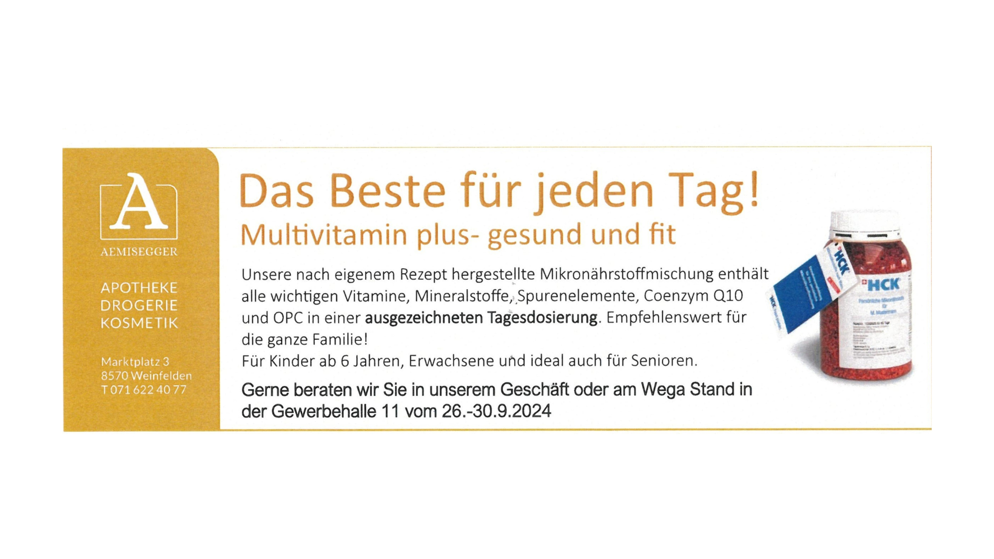 Besuchen Sie uns am WEGA-Stand in der Halle 11